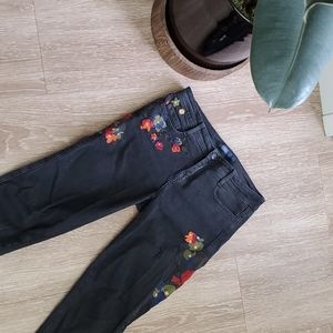 Zara Embroidered Jeans